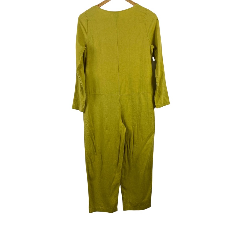 ASOS Jumpsuits Wide Leg Chic Linen Blend Summer Holiday Pockets Button Size 0 - Picture 4 of 10